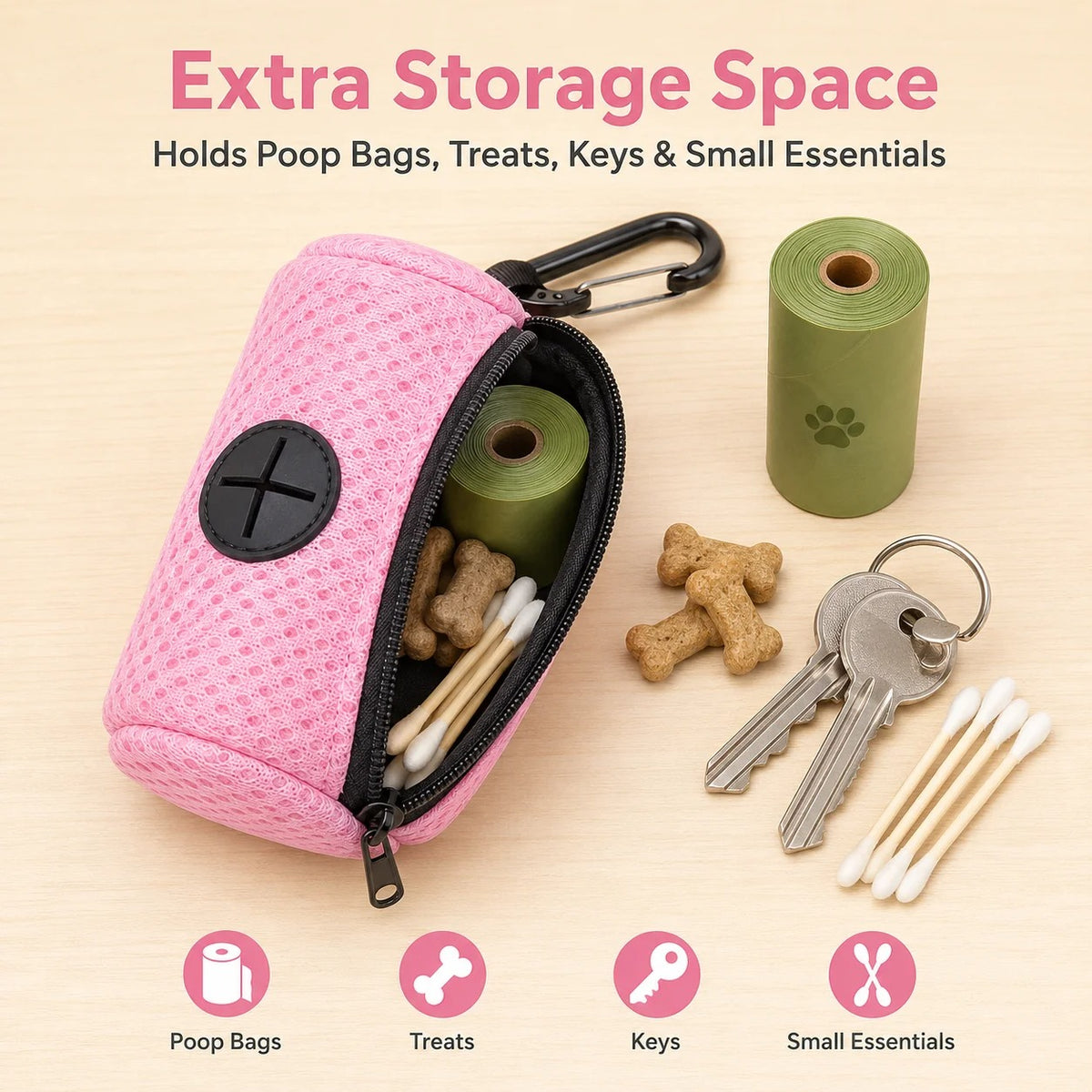 Dog Poop Bag Dispenser Hangingable Dog Poop Bag Holder